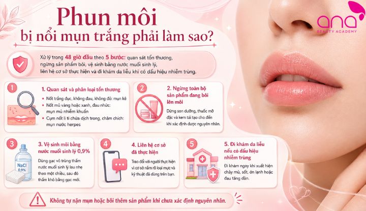 5 bước xử lý ban đầu giúp bảo vệ môi