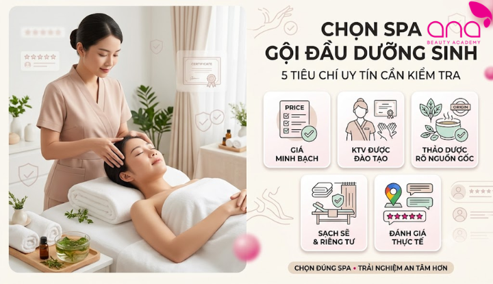 5 tiêu chí giúp bạn lựa chọn spa gội đầu dưỡng sinh uy tín