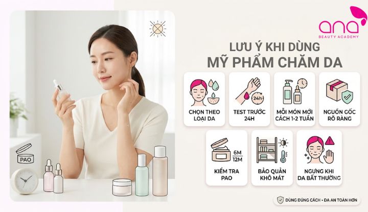 7 nguyên tắc sử dụng mỹ phẩm an toàn cho da