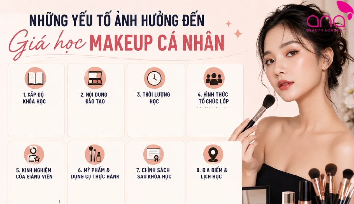 Học makeup cá nhân bao nhiêu tiền