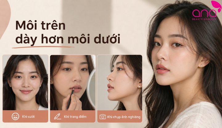 ảnh hưởng môi trên dày