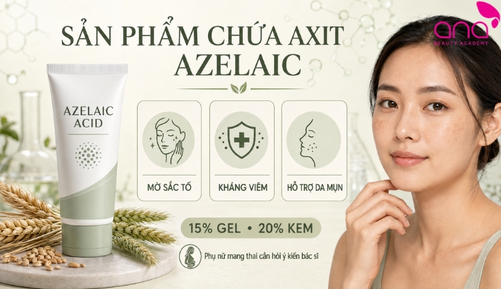 Axit azelaic giúp giảm sắc tố, kháng viêm