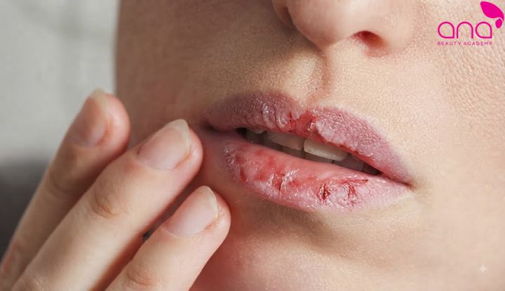 Chỉ bôi vitamin E khi môi đã bong vảy hoàn toàn (Nguồn: Internet) 