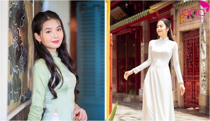 Kiểu tóc mặc áo dài đơn giản
