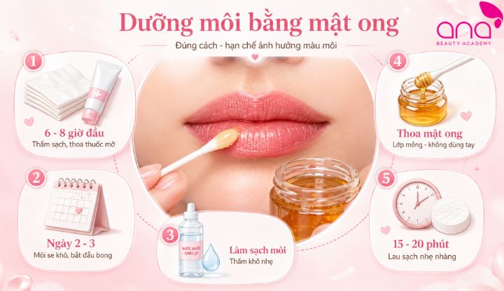 Cách dưỡng môi sau khi xác định môi chưa bong có nên bôi mật ong