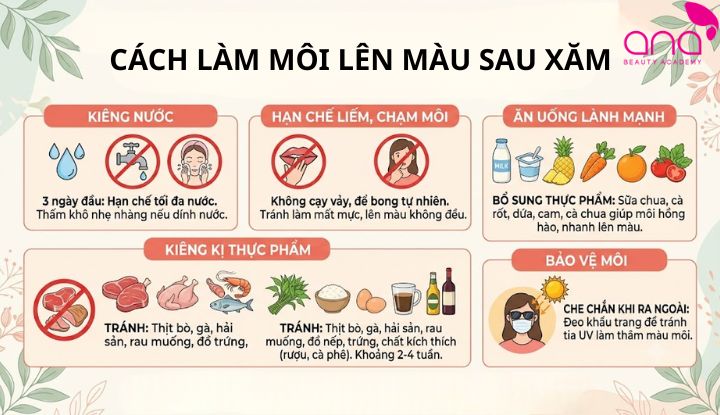 Chăm sóc đúng cách giúp môi nhanh lên màu