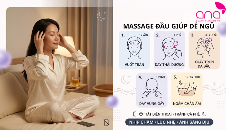 Cách massage đầu đúng kỹ thuật cải thiện giấc ngủ