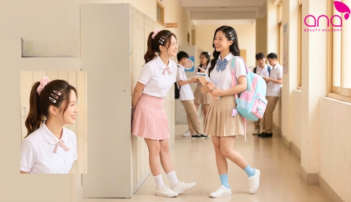 Cách trở nên xinh đẹp khi đi học cấp 2 với trang phục