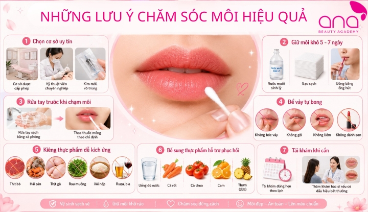 Những lưu ý chăm sóc môi hiệu quả tránh nhiễm trùng
