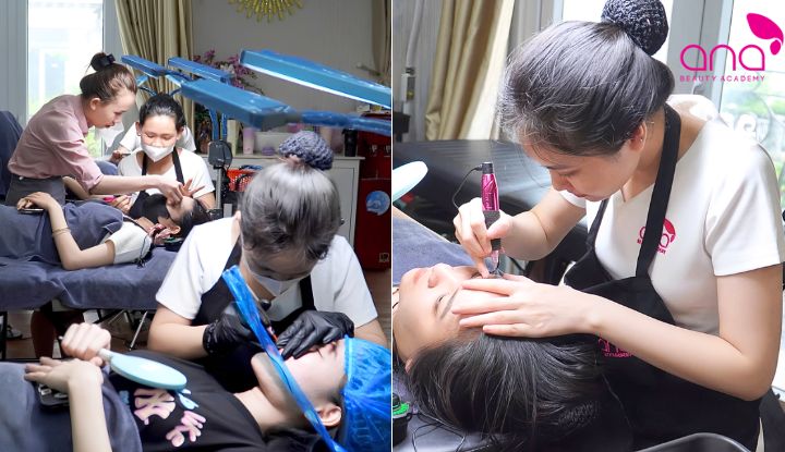 Đào tạo thực hành phun xăm theo 3 cấp độ chuyên môn