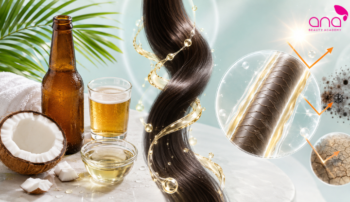 Dầu dừa khóa ẩm tốt cho tóc 