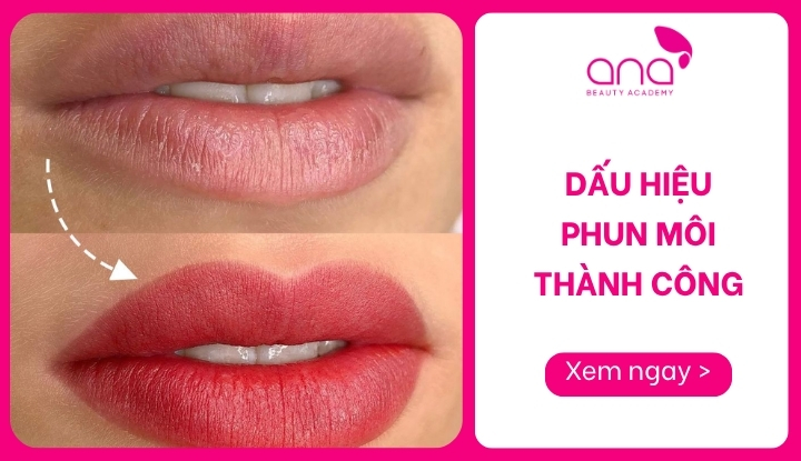 dấu hiệu phun môi thành công