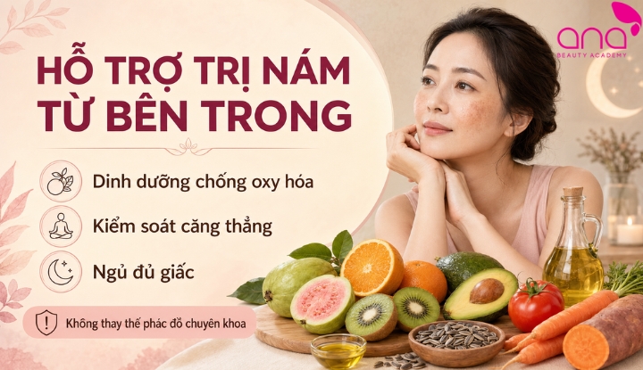 Dinh dưỡng và sinh hoạt hỗ trợ cải thiện nám