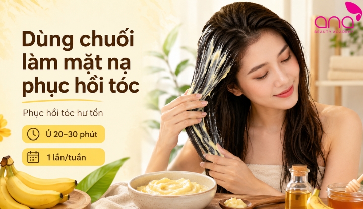 Dùng chuối làm mặt nạ tóc