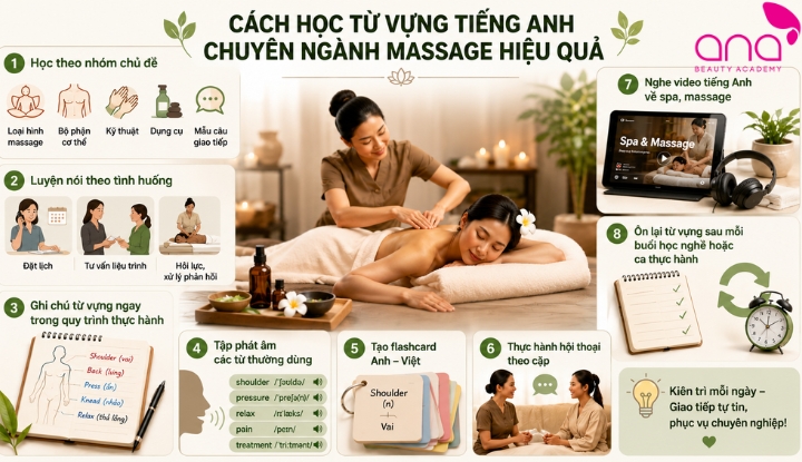 Học từ vựng massage hiệu quả