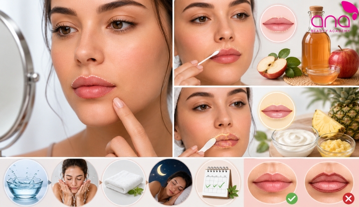 Khắc phục viền môi lệch tạm thời tại nhà
