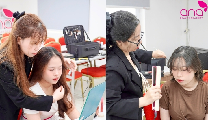 Khóa makeup 5 buổi với 90% thời lượng thực hành