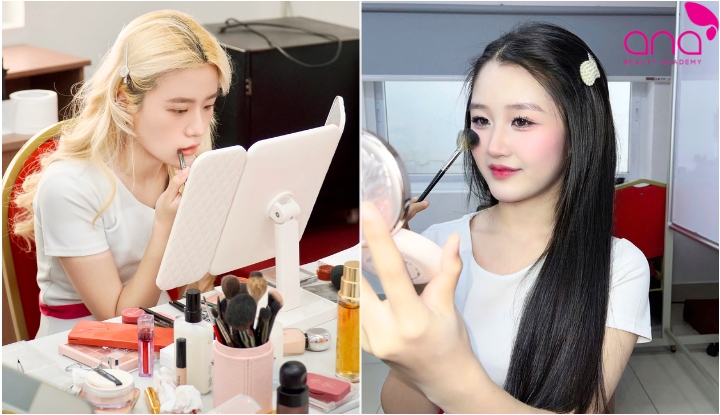 Khóa makeup 5 buổi với dụng cụ và mỹ phẩm hỗ trợ