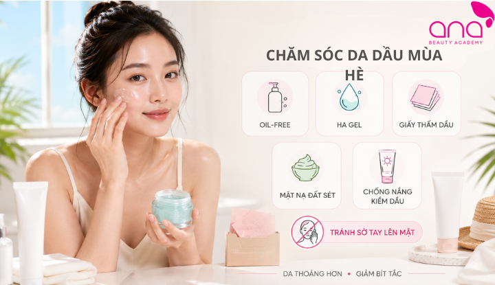 Kiểm soát bã nhờn kết hợp cấp ẩm để hạn chế bóng dầu và mụn