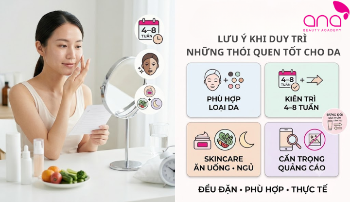 Kiên trì và lựa chọn phương pháp phù hợp với từng loại da