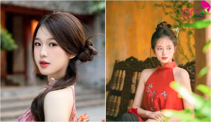 Tóc búi sau đầu sang chảnh, thanh lịch
