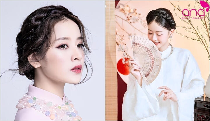Tóc tết vương miện cổ điển