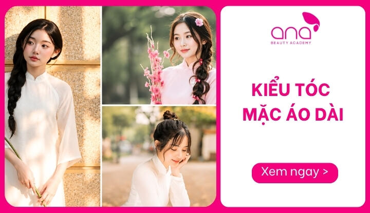 kiểu tóc mặc áo dài