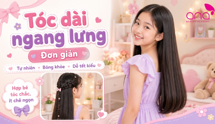 Tóc dài ngang lưng đơn giản