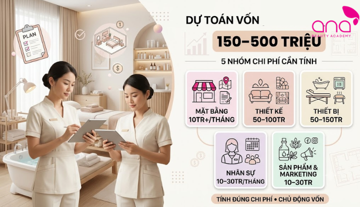 Kinh nghiệm mở spa chăm sóc mẹ và bé về chi phí đầu tư và vốn dự phòng
