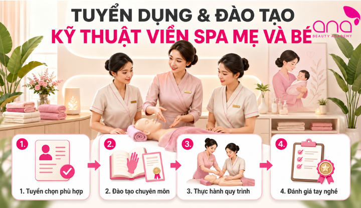 Kinh nghiệm mở spa chăm sóc mẹ và bé về nhân sự