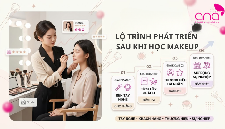 Lộ trình từ rèn tay nghề đến xây dựng thương hiệu makeup cá nhân