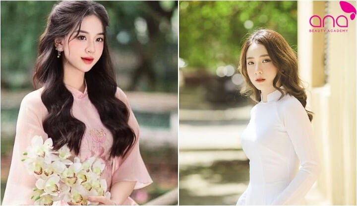 Tóc xoăn lọn to rẽ ngôi giữa