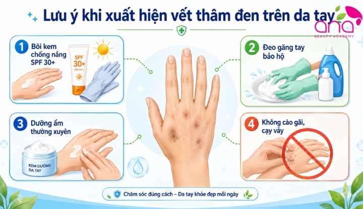 Lưu ý khi da tay bị thâm