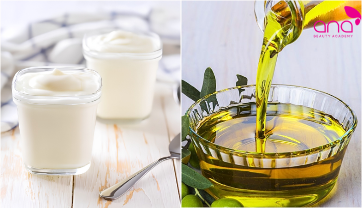 Mặt nạ dầu ô liu và sữa chua giúp cấp ẩm cho tóc khô
