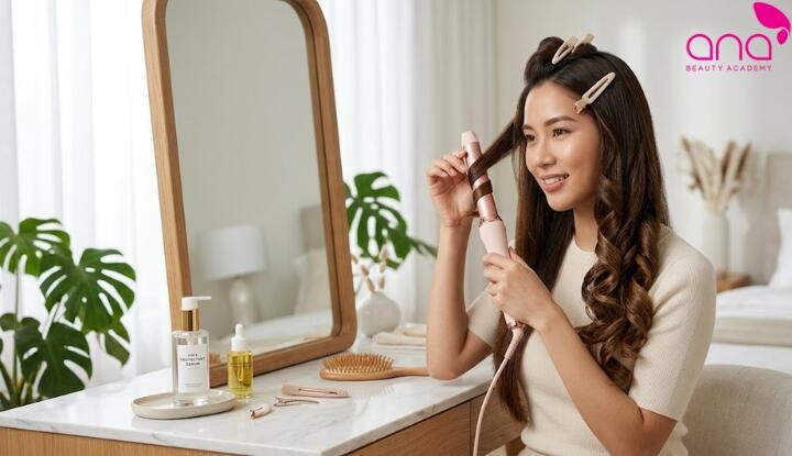 Cách dùng máy uốn tóc để giữ nếp lâu