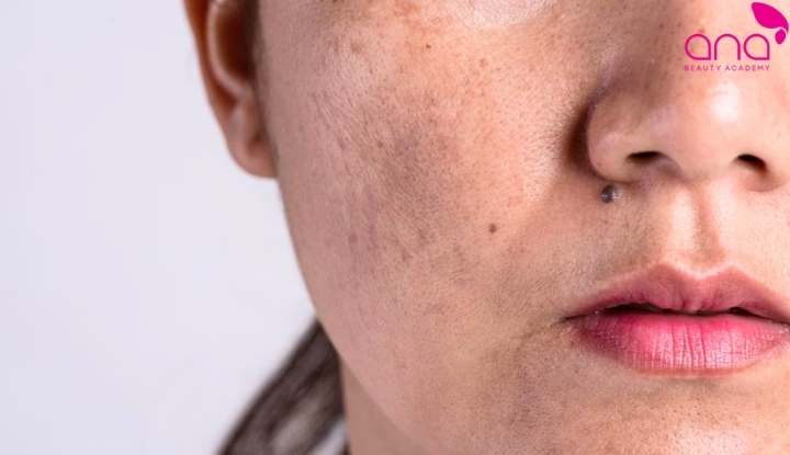 Melanin tích tụ khiến da xuất hiện đốm hoặc mảng sẫm màu (Nguồn: Internet)