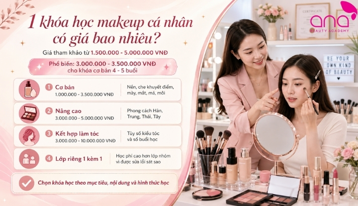 Mức giá theo cấp độ, thời lượng và hình thức học