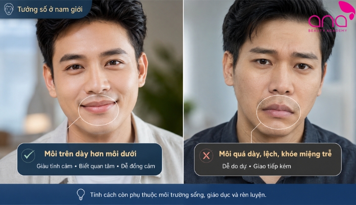 nam môi trên dày