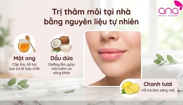 Nguyên liệu phổ biến cải thiện môi thâm tự nhiên