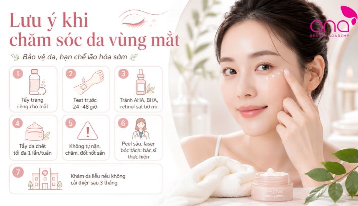 Nguyên tắc bảo vệ vùng da mắt an toàn 