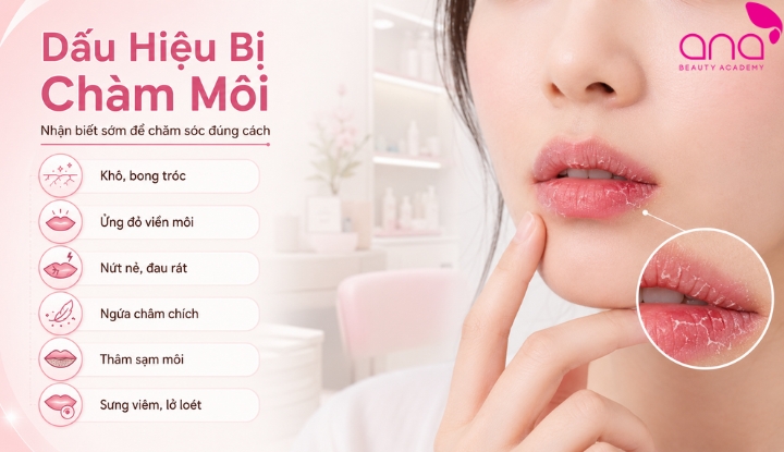 Dấu hiệu bị chàm môi là gì?