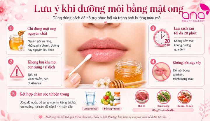 Những điều cần lưu ý khi dưỡng môi sau phun