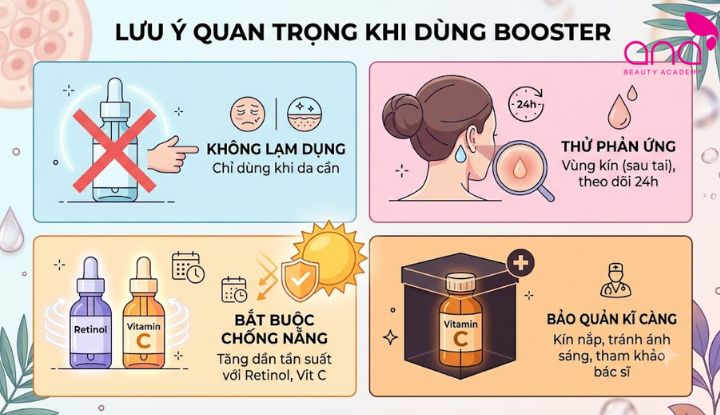 Những lưu ý quan trọng khi sử dụng booster