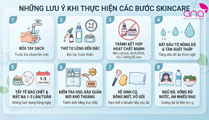 Những nguyên tắc giúp skincare đạt hiệu quả