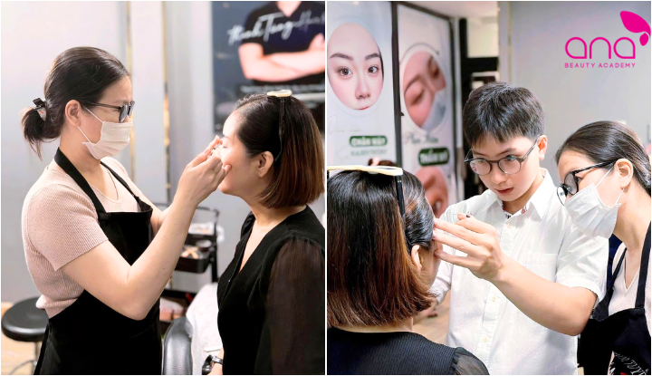 Nơi đào tạo nhiều phong cách trang điểm trên mẫu thật