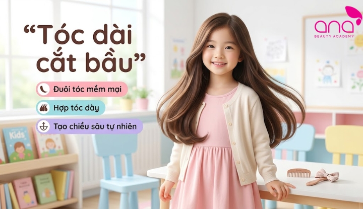 Tóc dài ngang lưng cắt bầu
