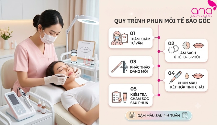 Quy trình phun môi tế bào gốc
