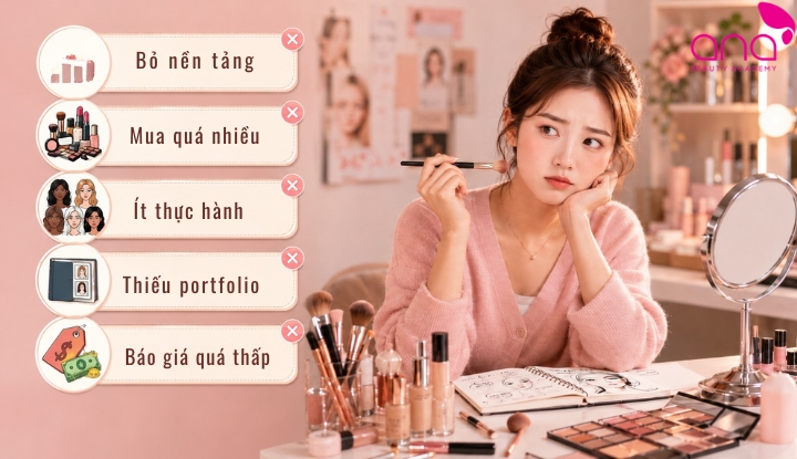 sai lầm học makeup
