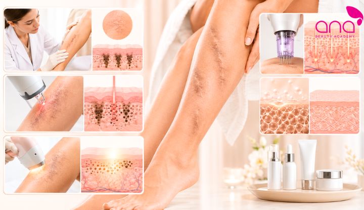 Tác động sâu vào sắc tố và cấu trúc sẹo 