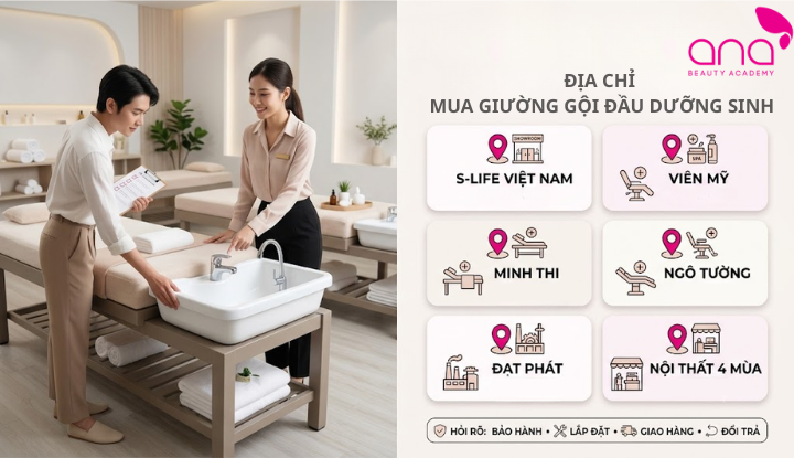 Tham khảo các showroom và xưởng giường gội dưỡng sinh tại TP.HCM